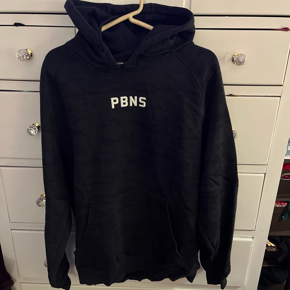 Alphalete Black Hoodie with White Lettering